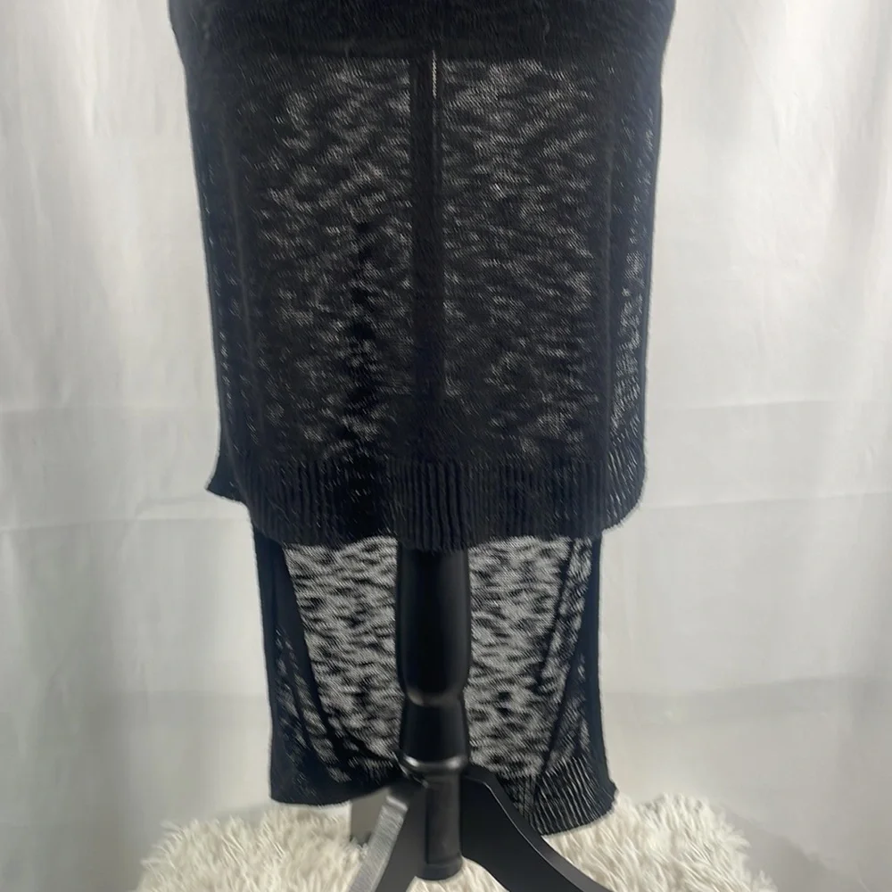 Express Black high low sheer, peek a boo side top, dress,cover, V neck,XS - Picture 9 of 12